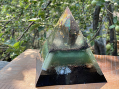 ExLarge Peacock Quartz Pyramid - OrAgonite