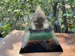 ExLarge Peacock Quartz Pyramid - OrAgonite