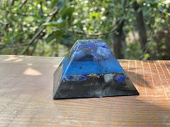 Medium Double Layered Lapis Flat Top Pyramid - OrAgonite