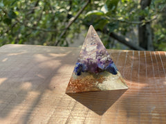 Small Chakra Pyramid- 3 sided - OrAgonite