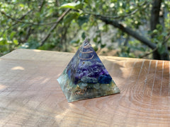 Small Chakra Pyramid- four sided - OrAgonite