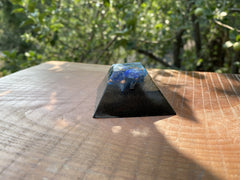 Small Lapis and Kyanite Flat Top Pyramid - OrAgonite