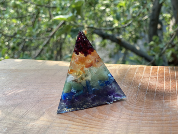 Small/Medium Chakra Pyramid - OrAgonite