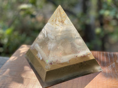 XLarge Mother Mary Rosequartz Pyramid - OrAgonite