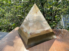 XLarge Mother Mary Rosequartz Pyramid - OrAgonite