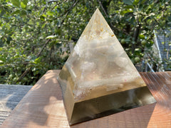 XLarge Mother Mary Rosequartz Pyramid - OrAgonite